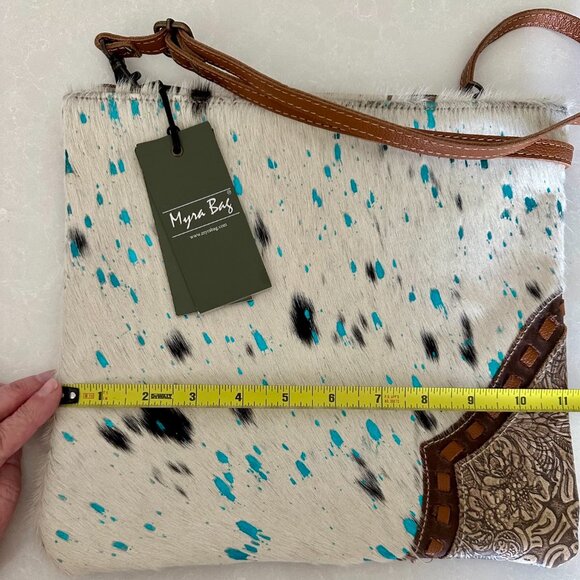 🐄 Myra Bag “Crowd Hero” Leather & Hairon Crossbody – Style S-5242 – NWT - Picture 6 of 7